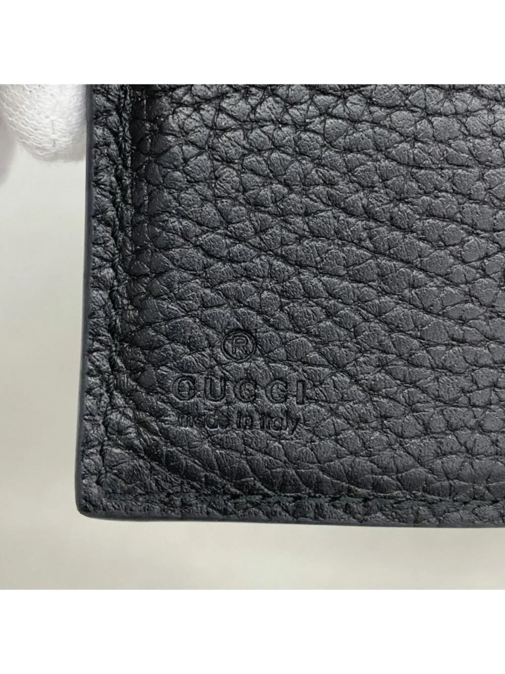 Gucci Wallet Jumbo GG Leather Black Silver
